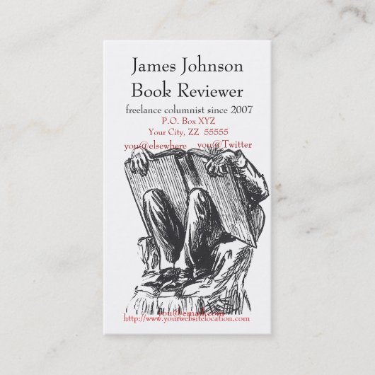 Koekworm Regelmatig Visitekaartje lezen (Voorkant)