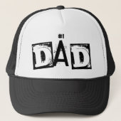 Koel #1 Pap Black en White Trucker Pet Pet (Voorkant)