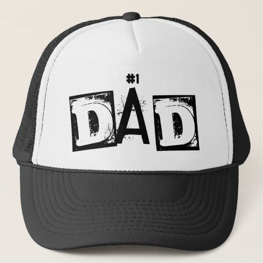 Koel #1 Pap Black en White Trucker Pet Pet (Voorkant)