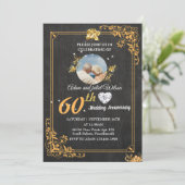 Koel 25e 40e 10e 75e 60e trouwdag kaart (Staand voorkant)