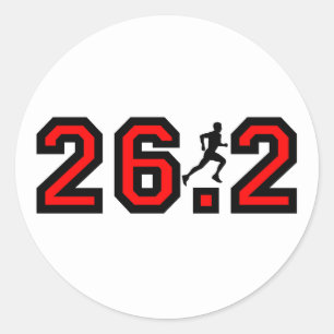 Koel 26.2 marathon ronde sticker