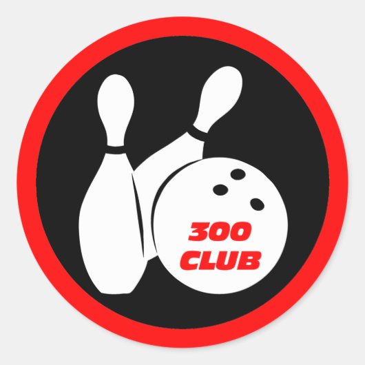 Koel 300 bowling ronde sticker (Voorkant)