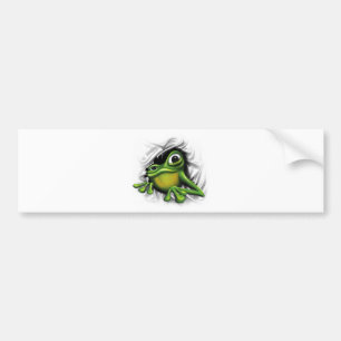 Koel 3d kikker bumpersticker