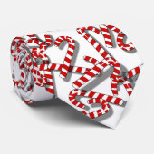 Koel 3D snoepjes op vun wit kerstStropdas Stropdas (Opgerold)