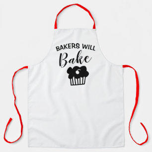 Koel aangepaste bakkerijen zullen funny gebak houd schort
