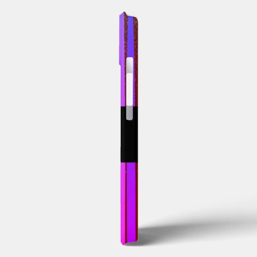 Koel Aangepaste Neon Glitter Paarse Stripes Case-Mate iPhone Case (Achterkant / Links)