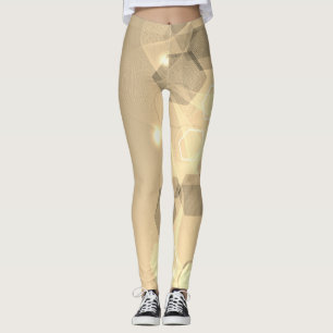 Koel abstract blauw meetkundig patroon leggings