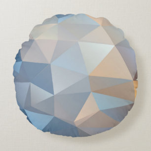 Koel Abstract driehoekspatroon Rond Kussen
