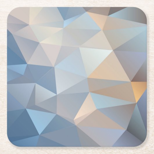 Koel Abstract driehoekspatroon Vierkante Kartonnen Onderzetter (Voorkant)