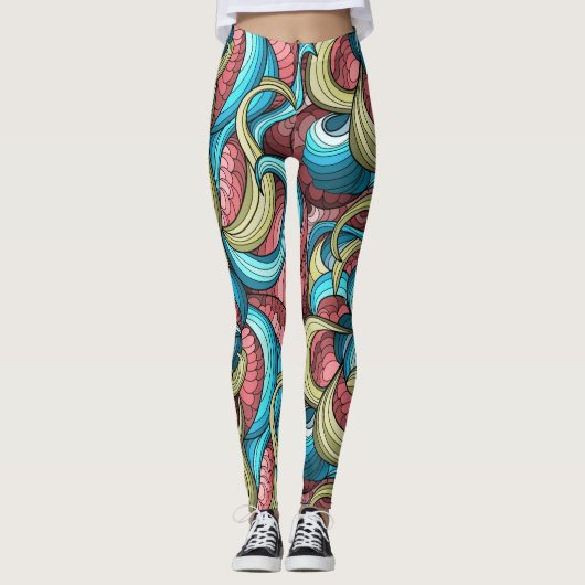 Koel Abstract patroon Leggings (Voorkant)