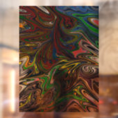 Koel abstract patroon raamsticker (Vel 2)