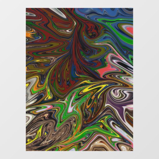 Koel abstract patroon raamsticker (Vel)