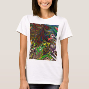 Koel abstract patroon t-shirt