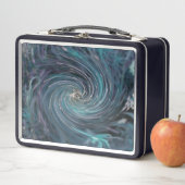 Koel Abstract Retro Black en Blauwgroen kosmische (In situ)