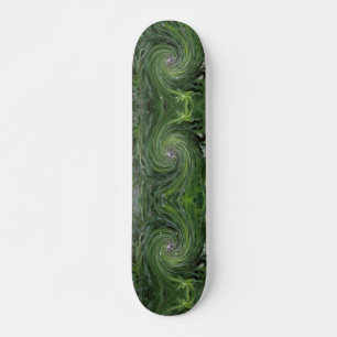 Koel Abstract Retro Chartreuse Groen Bloemmotief D Skateboard
