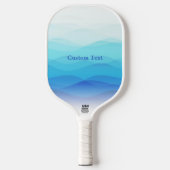 Koel Abstracte blauwe golven Aangepast Pickleball Paddle (Voorkant)