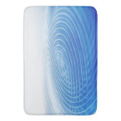 Koel Abstracte blauwe golven Concentreerde cirkels Badmat (Voorkant Verticaal)