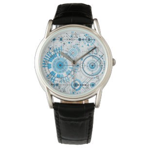 Koel Abstracte-motortechnologie Horloge