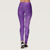 Koel Abstracte Paarse en Lavender Blends Leggings (Achterkant)