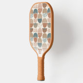 Koel Abstracte reine regenbogen Aangepaste tekstna Pickleball Paddle (Links)