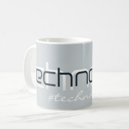 Koel Abstracte Techno Tekst Aangepaste Mug Koffiemok