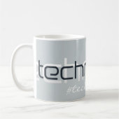Koel Abstracte Techno Tekst Aangepaste Mug Koffiemok (Links)