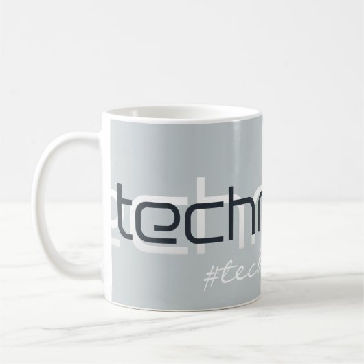 Koel Abstracte Techno Tekst Aangepaste Mug Koffiemok (Links)