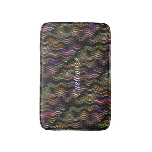 Koel Abstracte Wavy line art Thunder_Cove Badmat (Voorkant Verticaal)