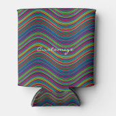 Koel Abstracte Wavy line art Thunder_Cove Blikjeskoeler (Voorkant)