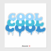 Koel als ijs, smeltend blauw plezier sticker (Vel)