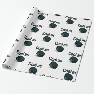 Koel als Puck Hockey Cadeaupapier