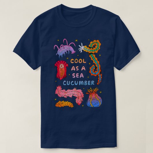Koel als Zee Komkommer T-shirt (Design voorkant)