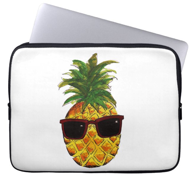 Koel anananas laptop sleeve (Voorkant)
