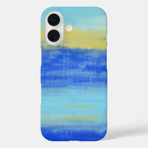 Koel Aqua Blauw Turquoise Zeevaart Abstract iPhone 16 Hoesje