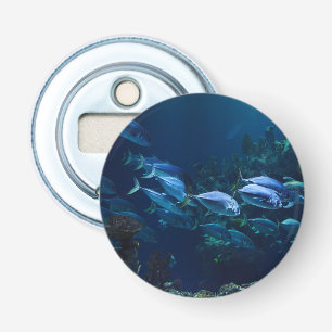 Koel aquariumvissen donker water button flesopener