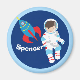 Koel-astronaut-raketschild buitenruimte magneet