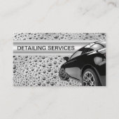Koel Auto Detailing Water Drops Ontwerp Visitekaartje (Voorkant)