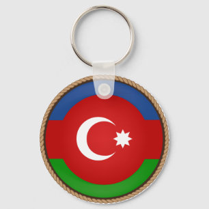 Koel Azerbeidzjan vlag zegel Sleutelhanger