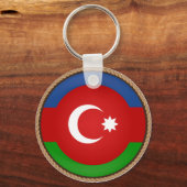 Koel Azerbeidzjan vlag zegel Sleutelhanger (Voorkant)