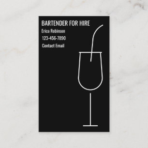 Koel Bartender Te Huur Zakelijke Kaarten Visitekaartje