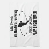 Koel basketbal design theedoek (Verticaal)