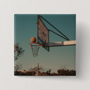Koel Basketball Vierkante Button 5,1 Cm