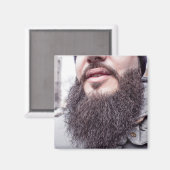 Koel Beard en Mustache magnet Magneet (Voorkant / Achterkant)