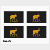 Koel Beer Herten of Bier Rechthoekige Sticker (Vel)
