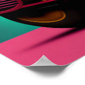 Koel Beer Riding roze scooter Poster (Hoek)