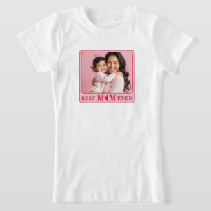 Koel Beste Moeder Ooit Roze Foto T-shirt
