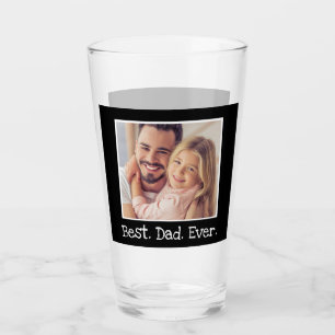 Koel Beste vader ooit Foto gepersonaliseerd zwart  Glas