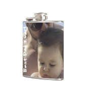 Koel Beste vader ooit Foto Vinyl Wrapped Flask Heupfles (Links)