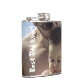 Koel Beste vader ooit Foto Vinyl Wrapped Flask Heupfles (Rechts)