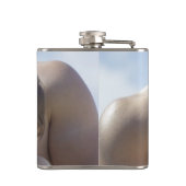 Koel Beste vader ooit Foto Vinyl Wrapped Flask Heupfles (Achterkant)